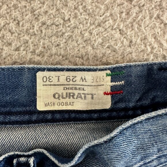 Diesel Quratt Jeans Ligth Wash Denim Button Fly Made In Italy - Picture 10 of 16